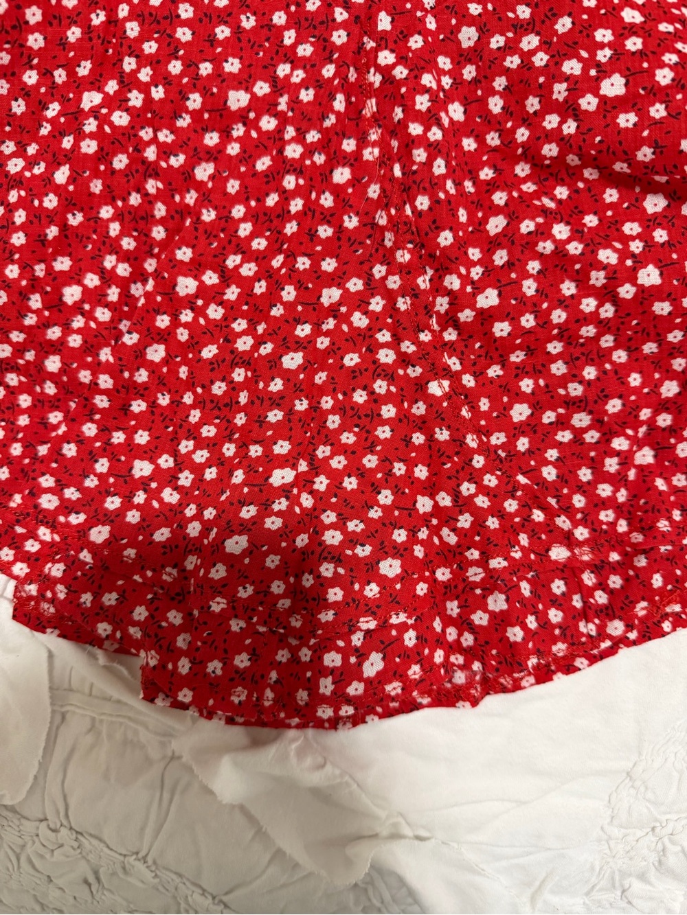Red Floral Tie-Shoulder Sundress/Romper- Brand Showpo Sundae Muse - Picture 3 of 6